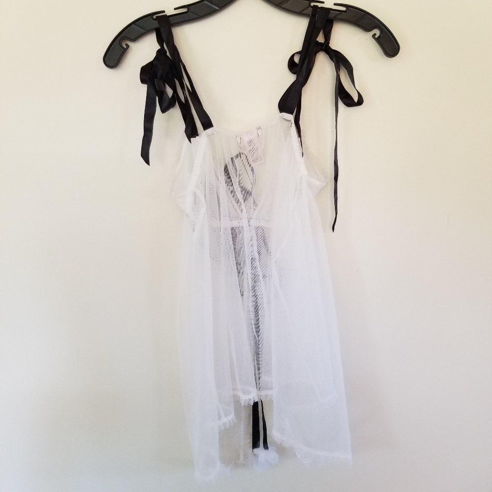 NWT Victoria Secret Lingerie Snowflake 2 Piece Thong Nightie Set Size XS - Picture 6 of 13